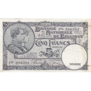 Belgium 5 francs 1938