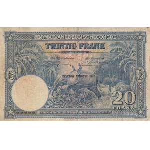 Belgian Congo 20 francs 1948