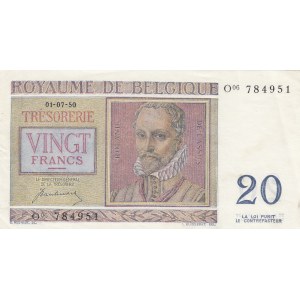 Belgium 20 francs 1950