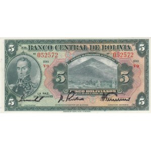 Bolivia 5 bolivanos 1928