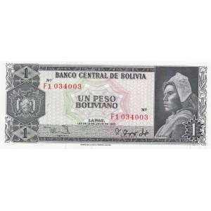Bolivia 1 peso bolivano 1962