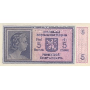 Bohemia & Moravia 5 kronen 1940 - Specimen