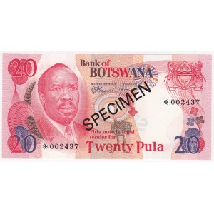 Botswana 20 pula 1979 - Specimen