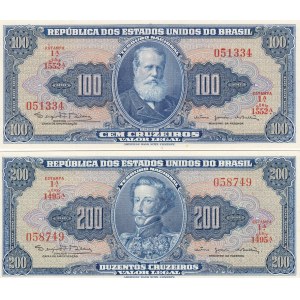 Brazil 100 & 200 cruzeiros 1964