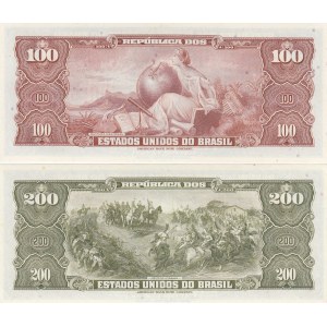 Brazil 100 & 200 cruzeiros 1964