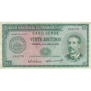 Cape Verde 20 escudos 1958