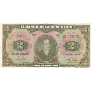 Colombia 2 pesos 1955