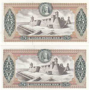 Colombia 5 pesos 1965 & 1968