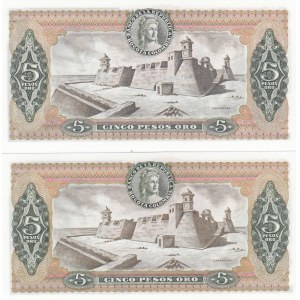 Colombia 5 pesos 1978 & 1979