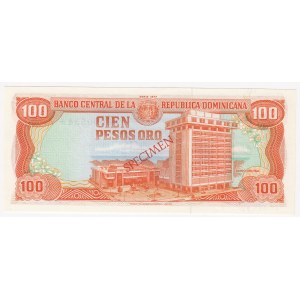 Dominican Republic 100 pesos 1977 - Specimen
