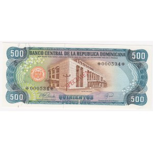 Dominican Republic 500 pesos 1978 - Specimen