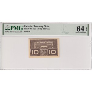 Estonia 10 penni 1919 - PMG 64 EPQ