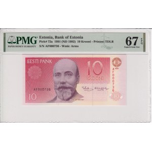 Estonia 10 krooni 1991 - PMG 67 EPQ