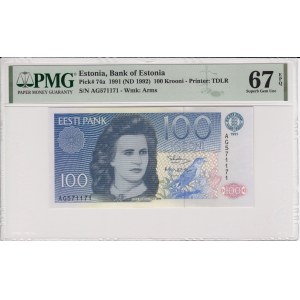 Estonia 100 krooni 1991 - PMG 67 EPQ