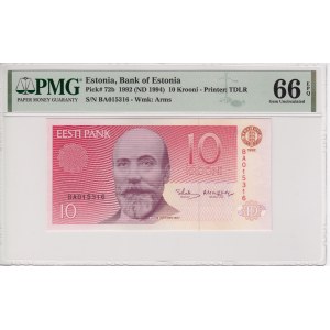 Estonia 10 krooni 1992 - PMG 66 EPQ