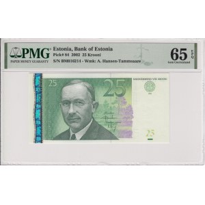 Estonia 25 krooni 2002 - PMG 65 EPQ