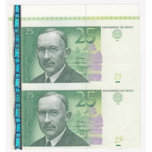 Estonia 25 krooni 2002 - ZZ - Replacement money - Uncut pair