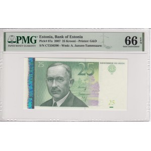 Estonia 25 krooni 2007 - PMG 66 EPQ