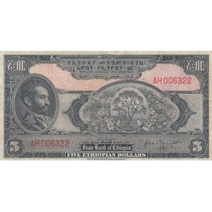 Ethiopia 5 dollar 1945