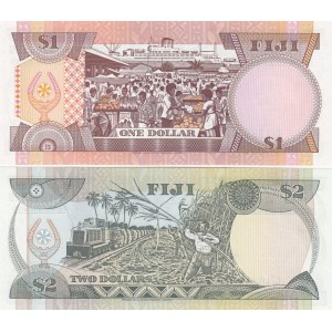 Fiji 1 & 2 dollars 1980