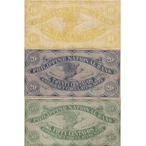 Philippines 10,20,50 centavos 1917