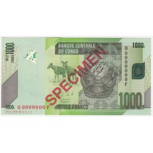 Congo 1000 francs 2013 - Specimen