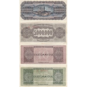 Greece 1, 5, 10, 25 000 000 drachmai 1944