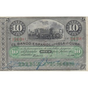Cuba 10 pesos 1896