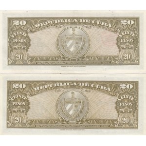 Cuba 20 pesos 1958 & 1960