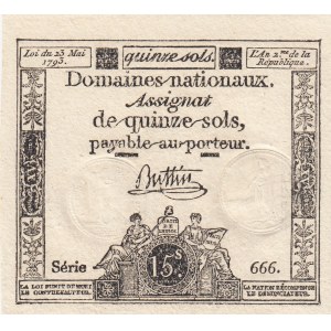 France 15 sols 1793