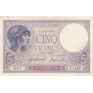 France 5 francs 1918