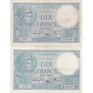 France 10 francs 1939 & 1940