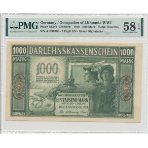 Germany - Lithuania Kowno (Kaunas) 1000 mark 1918 - PMG 58 EPQ