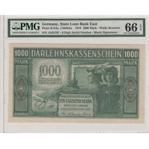 Germany - Lithuania Kowno (Kaunas) 1000 mark 1918 - PMG 66