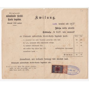 Russia - Estonia - Pärnu receipt 1895