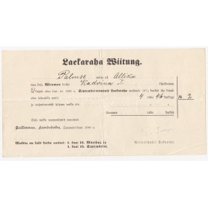 Russia - Estonia - Reval receipt 1909