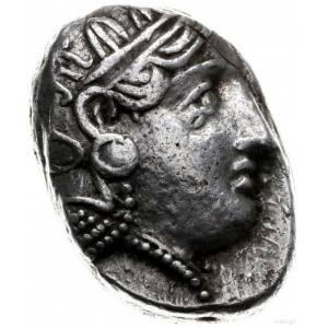 tetradrachma ok. 393-300 pne; Aw: Głowa Ateny w prawo; ...