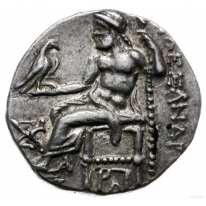 drachma ok. 319-310 pne, Colophon; Aw: Głowa Heraklesa ...