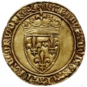 écu de France couronné, bez daty (1385-1420), Aw: Tarcz...