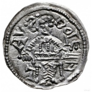 denar, z lat 1146-1157, Aw: Książę z mieczem trzymanym ...