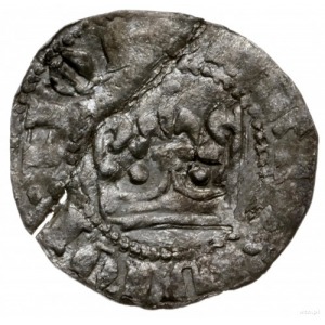 kwartnik mały (ćwierćgrosz) ok. 1350-1370; Aw: Głowa kr...