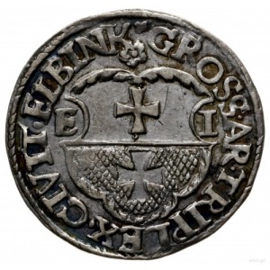 trojak 1537, Elbląg; końcówka napisu ELBINK; Iger E.37....