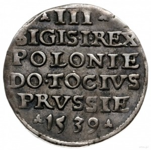 trojak 1539, Elbląg; końcówka napisu ELBIN; Iger E.39.1...
