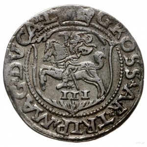 trojak 1562, Wilno; z herbem Topór na awersie, na rewer...