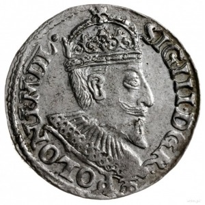 trojak 1595, Olkusz; rzadki wariant w tym roczniku - z ...