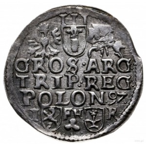 trojak 1597, Poznań; Aw: Popiersie w prawo i napis SIG ...