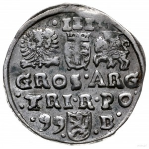 trojak 1599, Bydgoszcz; herb Lewart w tarczy; Iger B.99...
