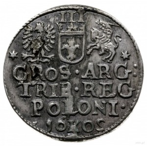 trojak 1602, Kraków; cyfra 2 w odbiciu lustrzanym; Iger...