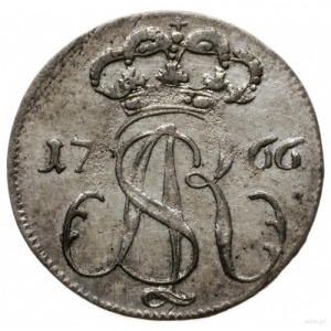 trojak 1766, Gdańsk; szeroka tarcza herbowa; Iger G.66....