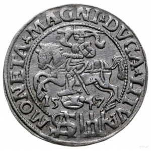 grosz 1547, Wilno; końcówki napisów L/LITVA; Kop. 3281 ...